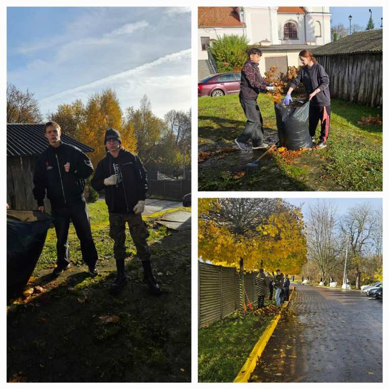 Mokiniai_tvarke_Kalvariju_kapines_2025_11_17